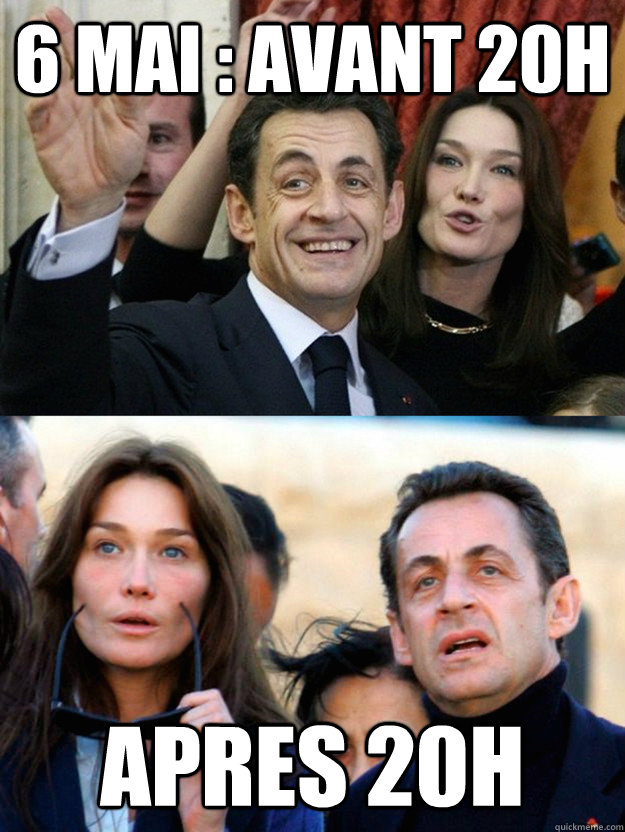 6 mai : avant 20h apres 20h - 6 mai : avant 20h apres 20h  sarkozy bruni