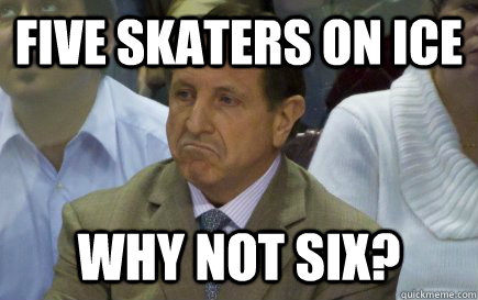 Five skaters on ice why not six? - Five skaters on ice why not six?  Clueless Jacques