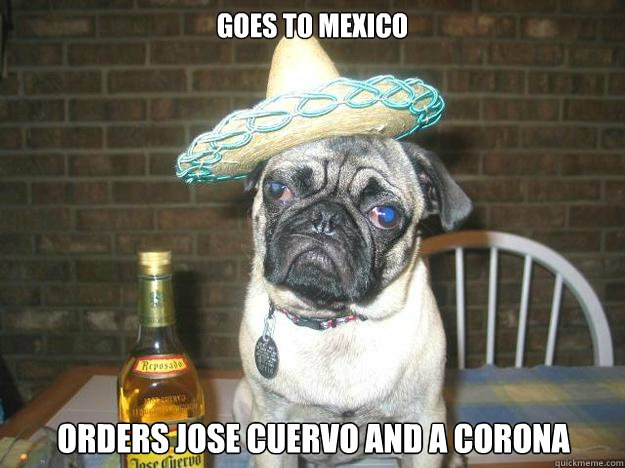 goes to mexico orders jose cuervo and a corona  