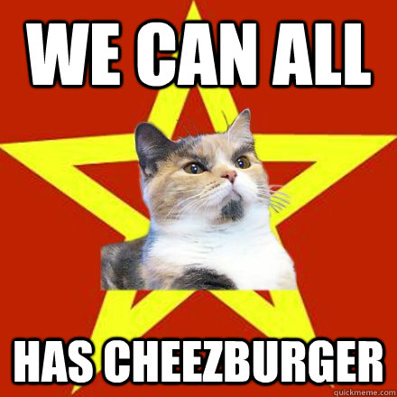 We can all has cheezburger  Lenin Cat