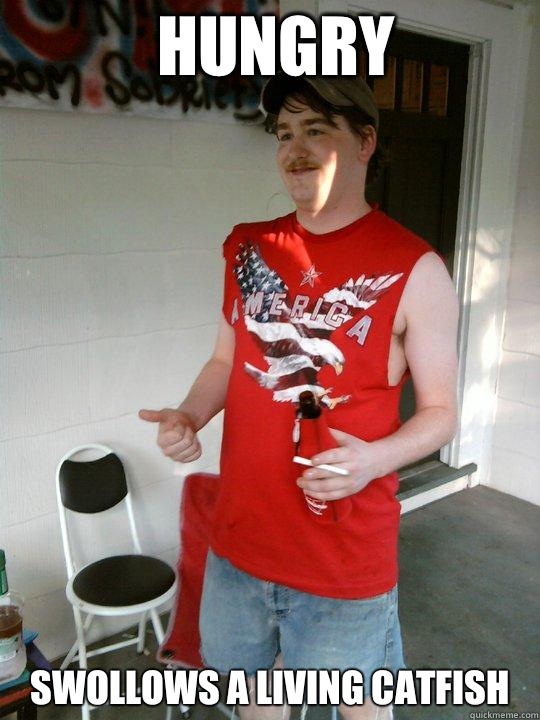 Hungry Swollows a living catfish  Redneck Randal