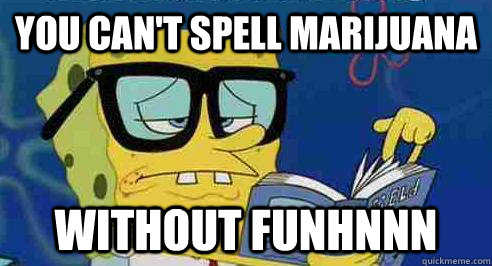 You can't spell marijuana without funhnnn - You can't spell marijuana without funhnnn  Cant Spell