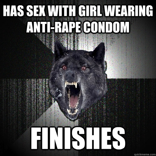 has sex with girl wearing anti-rape condom finishes   Insanity Wolf