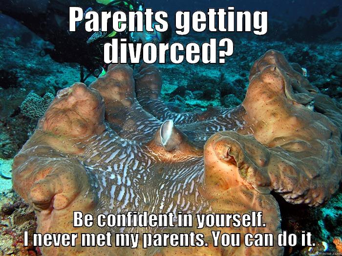 PARENTS GETTING DIVORCED? BE CONFIDENT IN YOURSELF. I NEVER MET MY PARENTS. YOU CAN DO IT. Misc