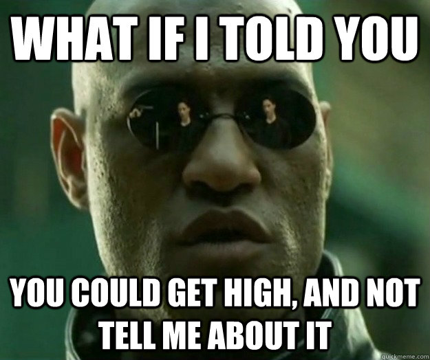 What if i told you You could get high, and not tell me about it  Hi- Res Matrix Morpheus