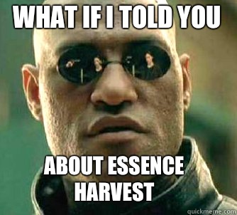 what if i told you About essence harvest  Matrix Morpheus