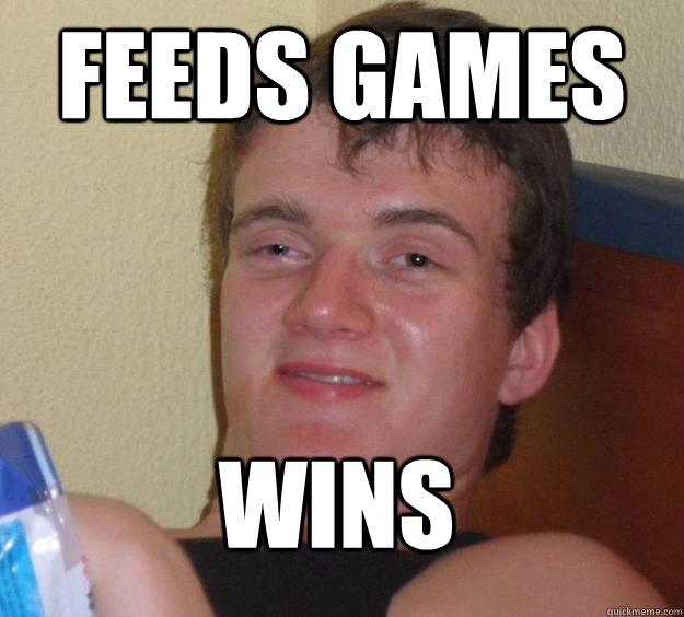 Feeds Games Wins
 - Feeds Games Wins
  10 Guy