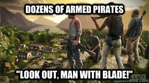 Dozens of armed pirates 