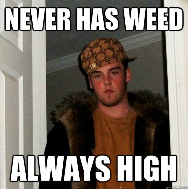 Never has weed Always high  Scumbag Steve