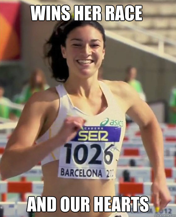 wins her race and our hearts - wins her race and our hearts  Ridiculously Photogenic Australian Hurdler