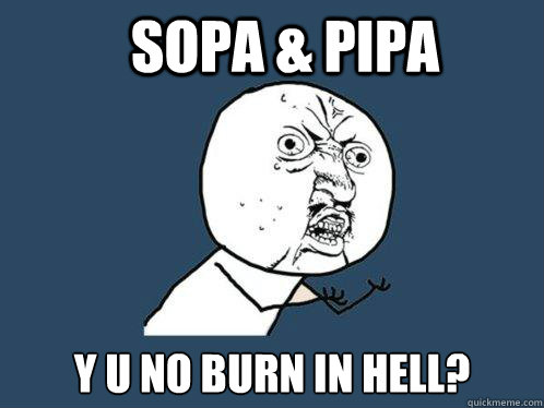 SOpa & pipa y u no burn in hell?  Y U No