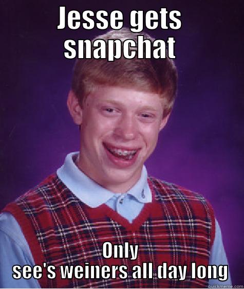 JESSE GETS SNAPCHAT ONLY SEE'S WEINERS ALL DAY LONG Bad Luck Brian