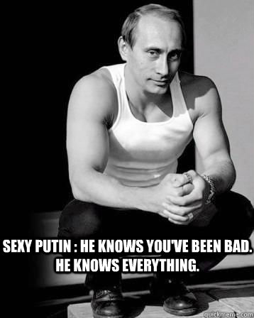 Sexy Putin : He knows you've been bad. He knows everything.  Sexy Putin