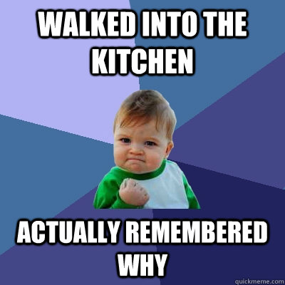 Walked into the kitchen Actually remembered why  Success Kid