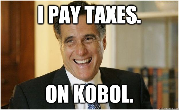 I pay taxes. On Kobol.  Mitt Romney