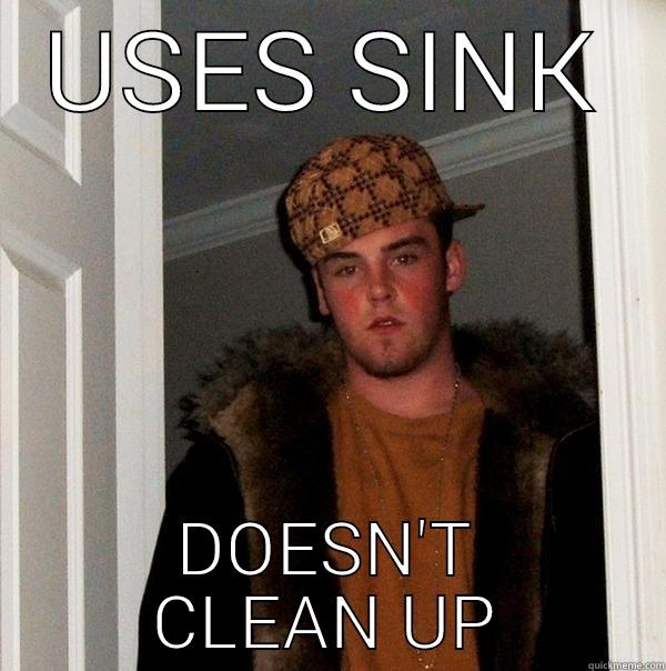 USES SINK DOESN'T CLEAN UP Scumbag Steve