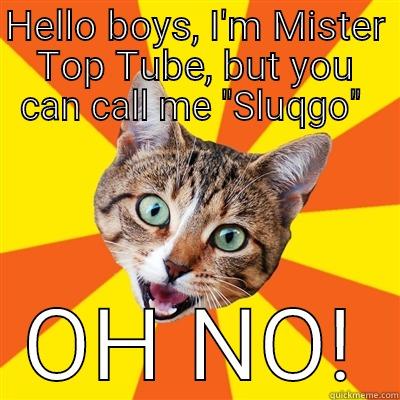HELLO BOYS, I'M MISTER TOP TUBE, BUT YOU CAN CALL ME 