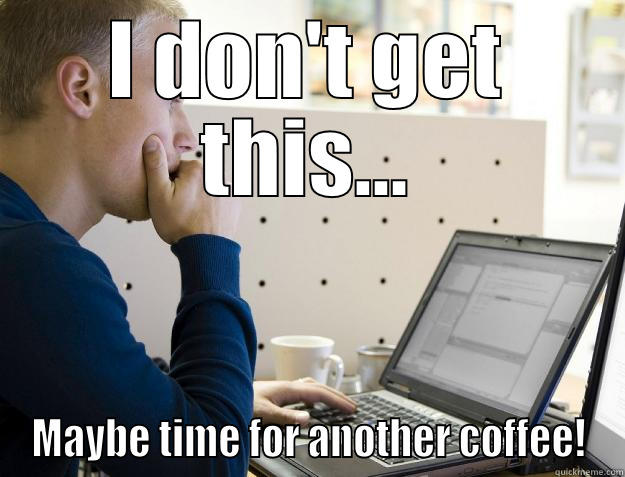 What programmers really spend most of their time doing... - I DON'T GET THIS... MAYBE TIME FOR ANOTHER COFFEE! Programmer