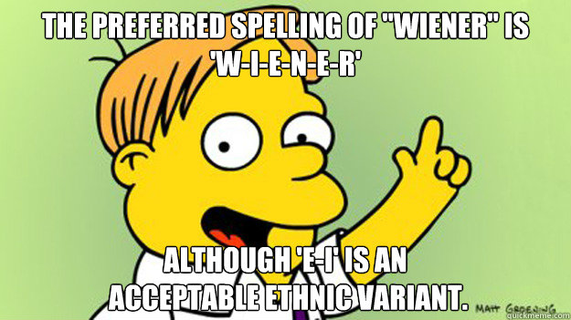 The preferred spelling of 