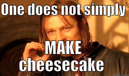ONE DOES NOT SIMPLY  MAKE CHEESECAKE  Boromir