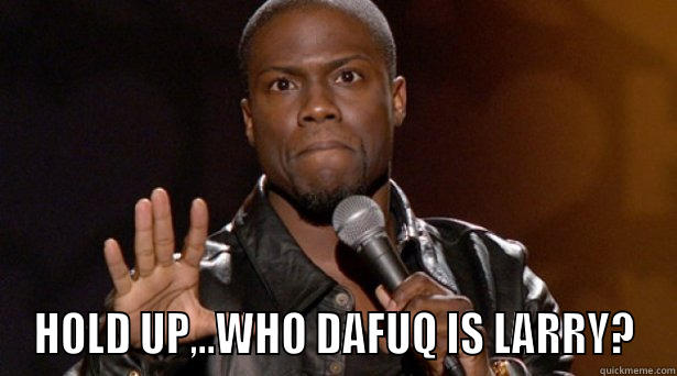 KEVIN HART HOLD UP -  HOLD UP,..WHO DAFUQ IS LARRY? Misc
