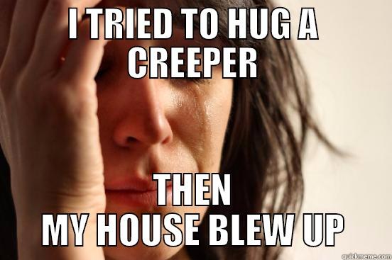 I TRIED TO HUG A CREEPER THEN MY HOUSE BLEW UP First World Problems