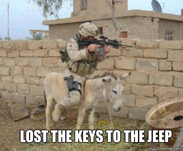 lost the keys to the jeep  Real life modern warfare