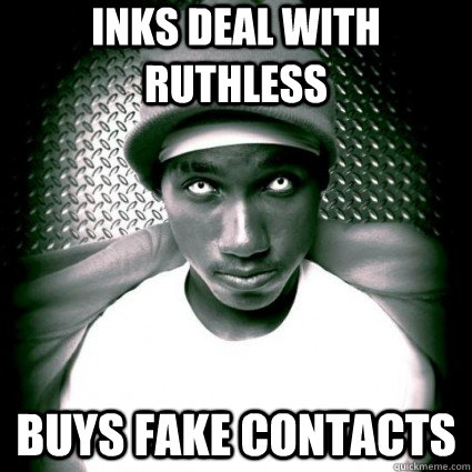 inks deal with ruthless buys fake contacts  Hopsin sucks dick