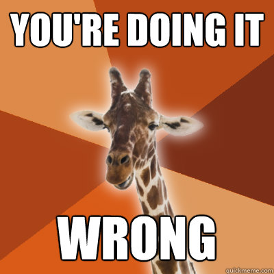 YOU'RE DOING IT WRONG  Grammar Fail Giraffe