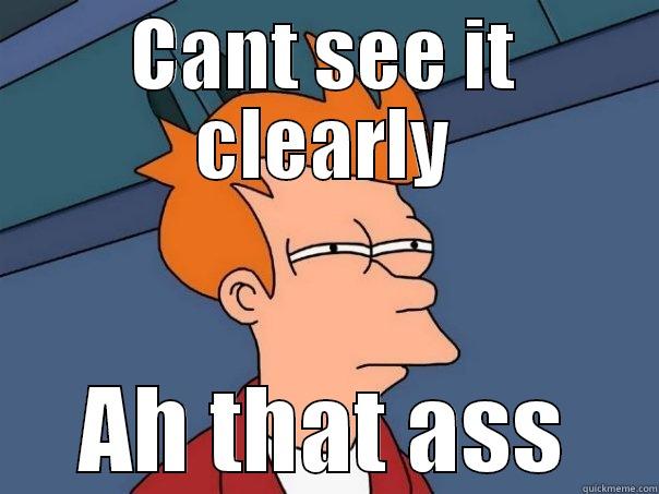 CANT SEE IT CLEARLY AH THAT ASS Futurama Fry