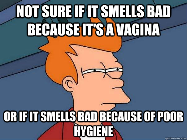 Not sure if it smells bad because it's a vagina or if it smells bad because of poor hygiene   Futurama Fry