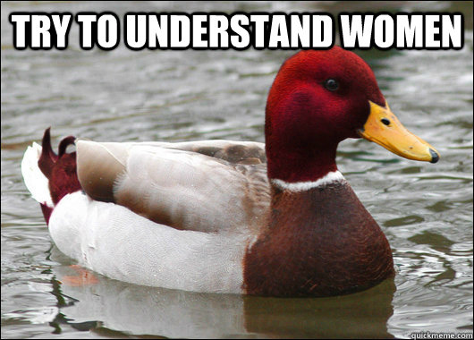 try to understand women   Malicious Advice Mallard