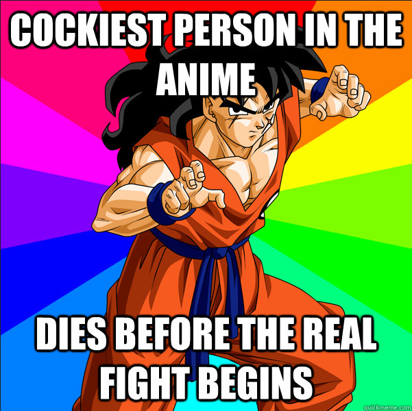 cockiest person in the anime dies before the real fight begins  Disappointing Yamcha
