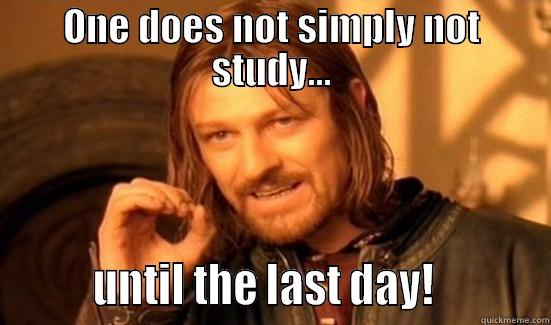 ONE DOES NOT SIMPLY NOT STUDY...         UNTIL THE LAST DAY!           Boromir