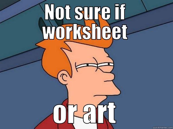 NOT SURE IF WORKSHEET OR ART Futurama Fry