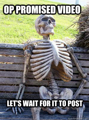 OP promised video  Let's wait for it to post  its about time skeleton
