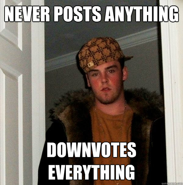Never Posts anything Downvotes everything - Never Posts anything Downvotes everything  Scumbag Steve