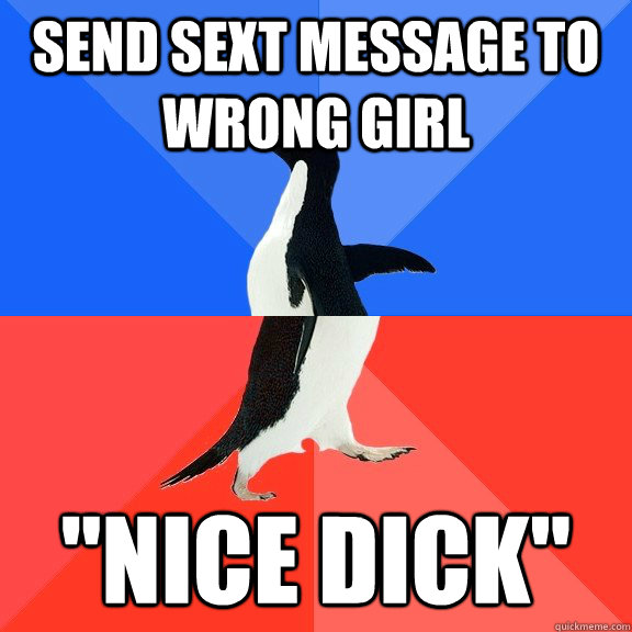 Send sext message to wrong girl 