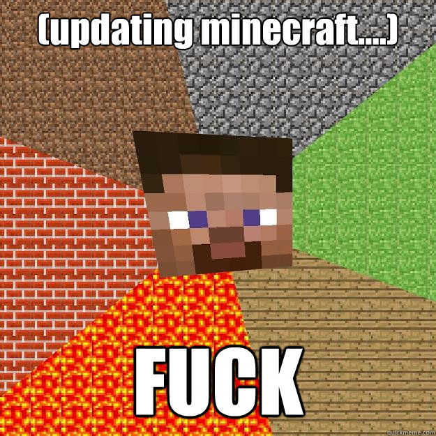 (updating minecraft....) FUCK  Minecraft