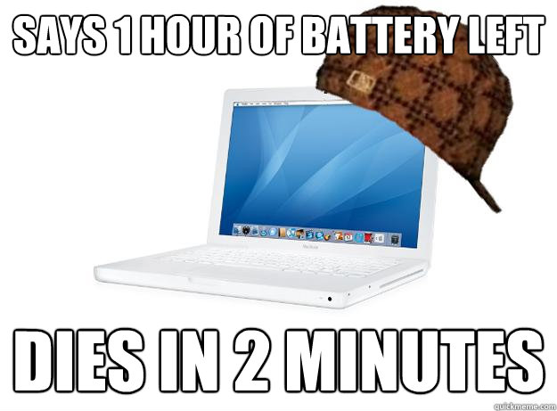 SAYS 1 HOUR OF BATTERY LEFT DIES IN 2 MINUTES  