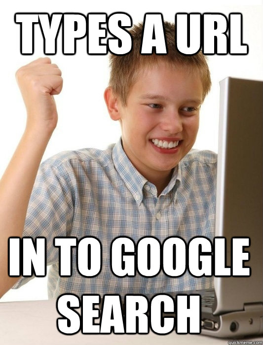 Types a url in to google search - Types a url in to google search  First Day on the Internet Kid