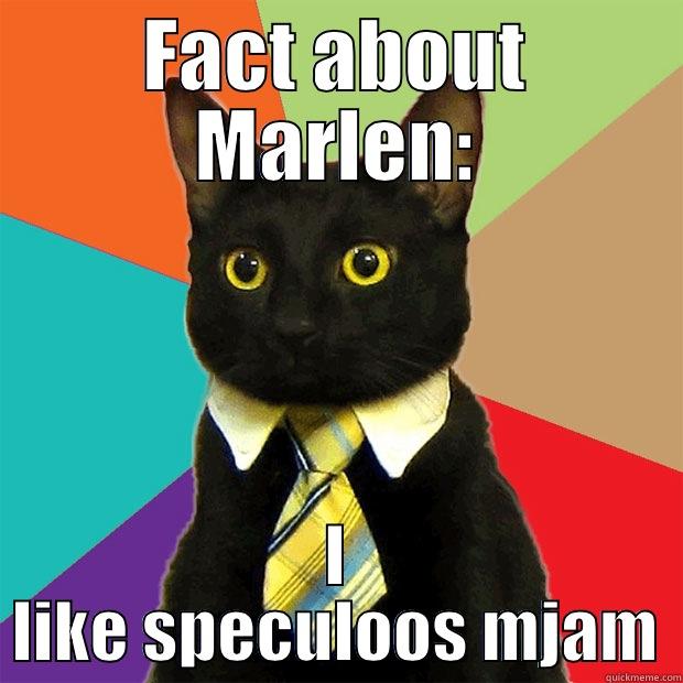 FACT ABOUT MARLEN: I LIKE SPECULOOS MJAM Business Cat