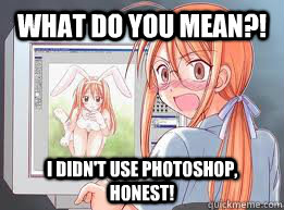 What do you mean?! I didn't use Photoshop, honest! - What do you mean?! I didn't use Photoshop, honest!  Mahou Sensei Negima Chisame Net Idol Chiu