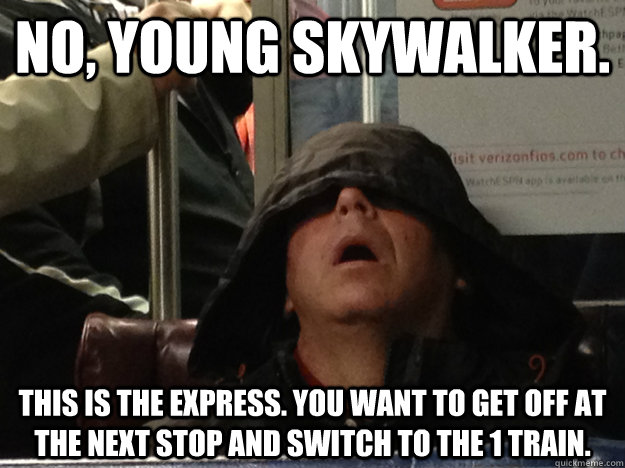 No, Young skywalker. This is the express. You want to get off at the next stop and switch to the 1 train.  