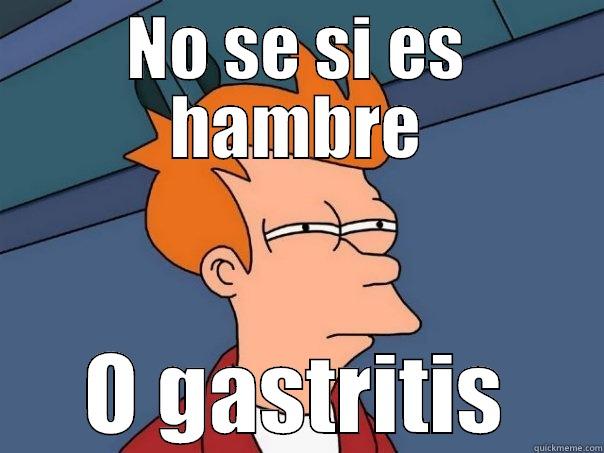 NO SE SI ES HAMBRE O GASTRITIS Futurama Fry