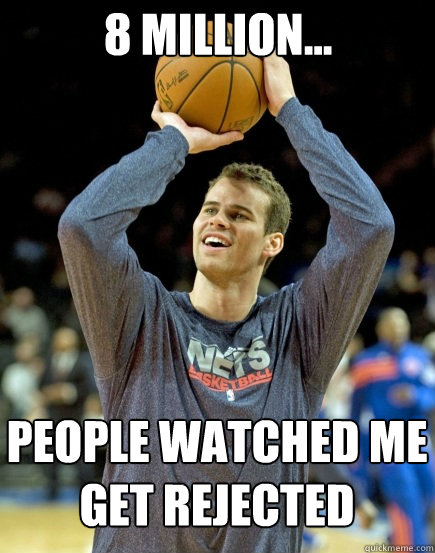 8 Million... people watched me get rejected - 8 Million... people watched me get rejected  Happy Kris Humphries