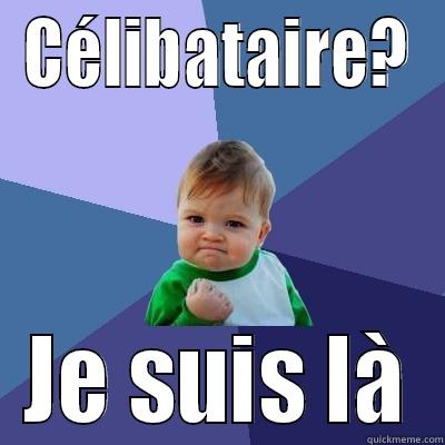 CÉLIBATAIRE? JE SUIS LÀ Success Kid