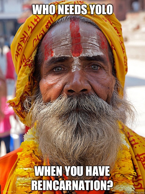 Who needs YOLO When you have reincarnation?  