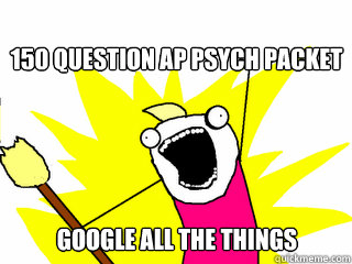150 question ap psych packet google all the things  All The Things