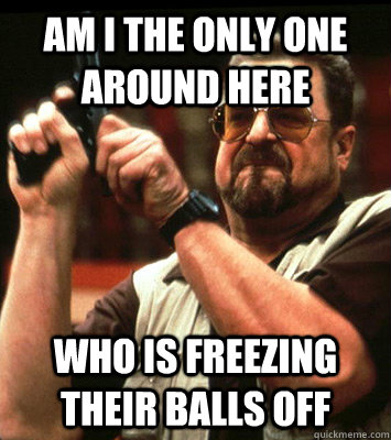 AM I THE ONLY ONE AROUND HERE  Who is freezing their balls off - AM I THE ONLY ONE AROUND HERE  Who is freezing their balls off  Misc